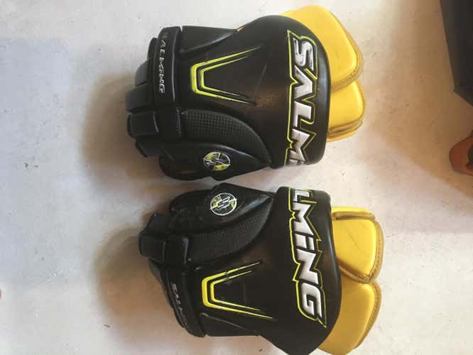 Salming Yellow Senior Gloves 14"