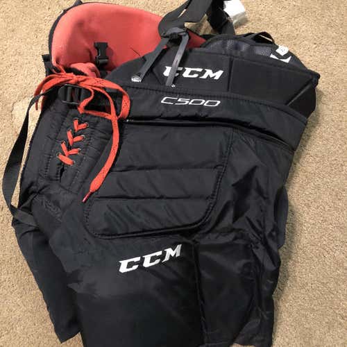 Black Intermediate Large CCM c500  Hockey Goalie Pants