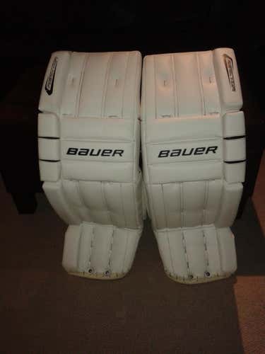 White Senior 35" Bauer Reactor 4000 Goalie Leg Pads