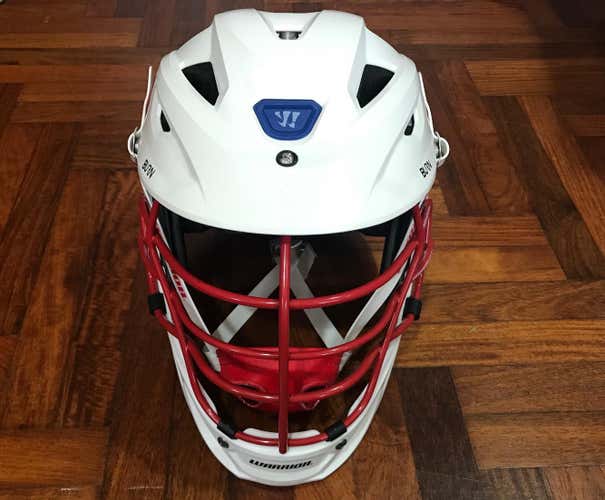 Barely Used White Warrior 2019 All American Burn Helmet Size M