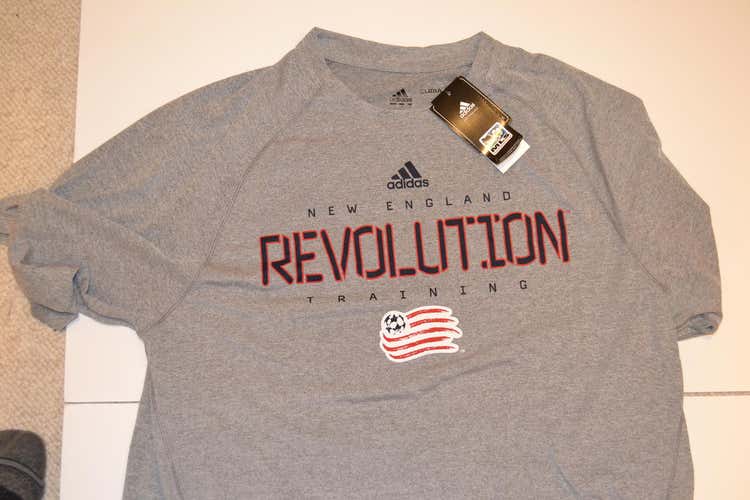 Gray New Men's Large Adidas Shirt New England Revolution