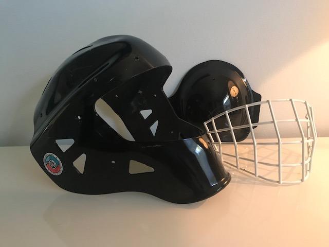 Lot of (3) Large Black Vintage Goalie Masks...all ready for refurbs!