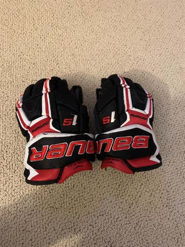Black Senior Bauer Supreme 1S 13" Gloves