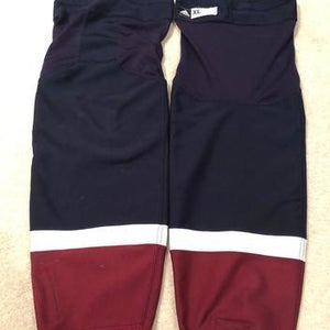 NHL Game Used Colorado Avalanche 3rd Jersey Adidas Socks LG, XL,