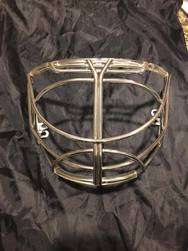 Silver Senior Bauer NME 8 Pro Stock Goalie Mask