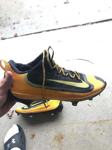 Yellow/Black Men's Metal Cleats - Nike Huarache