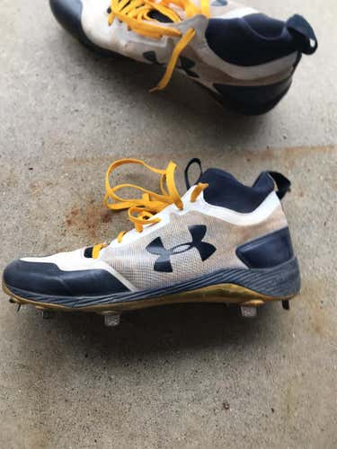 Notre Dame Blue/Gold Men's Metal Cleats Under Armour