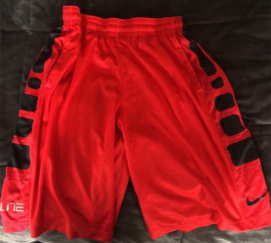 Mens Nike Elite Red Basketball Shorts