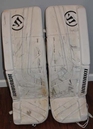 White Senior 34" Warrior Ritual Pro Goalie Leg Pads
