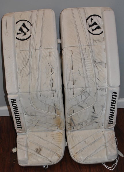 White Senior 34" Warrior Ritual Pro Goalie Leg Pads