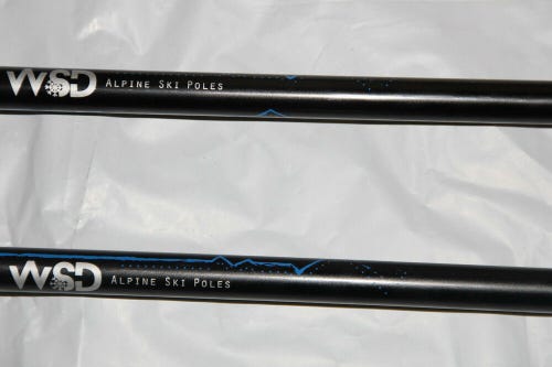 NEW Ski poles downhill/alpine Alum . black/blue  Ski Poles 130cm pair with baskets