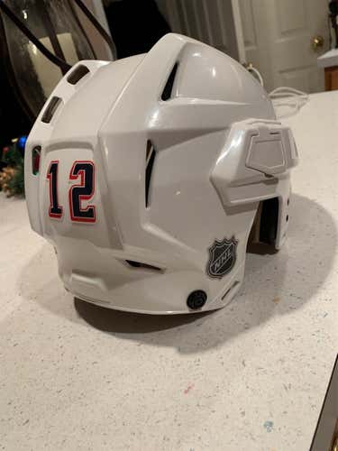 White  Medium CCM Vector V08 Pro Stock Helmet