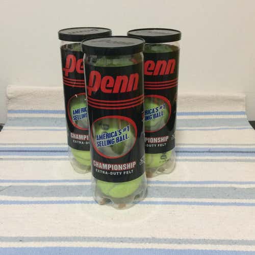 Penn Championship Extra Duty Felt Tennis Balls 3 pack x 3 (9 balls) New Sealed tennis balls