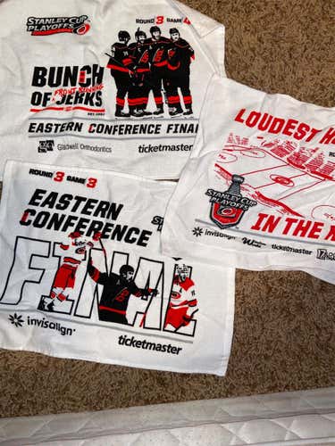 White New carolina hurricanes playoff towels