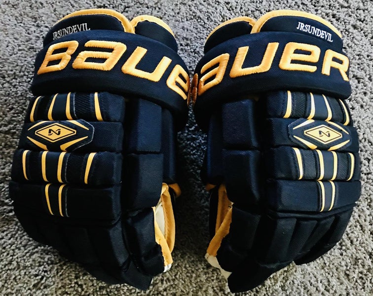 Black New Senior Bauer Nexus Gloves 14" Pro Stock