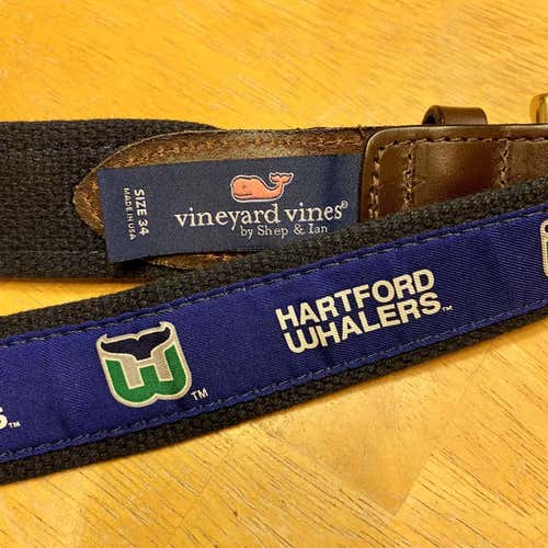 HARTFORD WHALERS VINEYARD VINES BELT SIZE 34