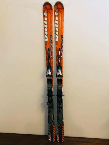 Volkl Unlimited AC3 Downhill Skis 177 cm Marker Motion Demo Bindings FRESH TUNE!