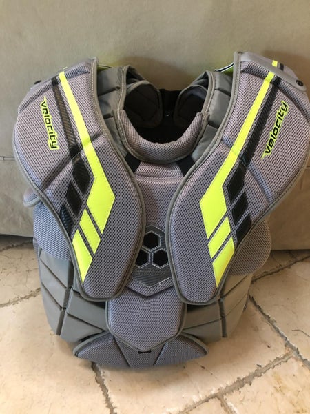 New Senior Small Vaughn Velocity VE8 Pro Goalie Chest Protector Pro Stock