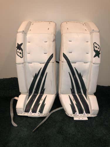 White Senior 33" Brian's H Series Goalie Leg Pads
