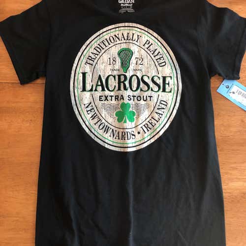 Black Lacrosse Tshirt Size Small