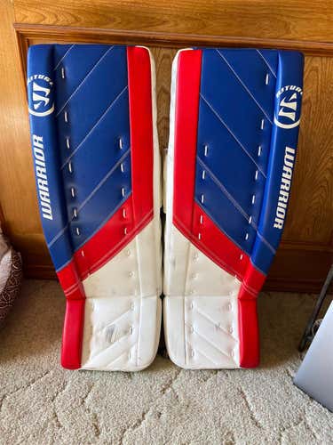 Blue Senior 33" Warrior Ritual G4  Goalie Leg Pads