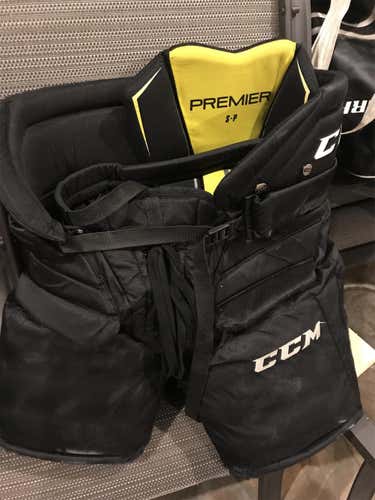 Black Senior Small CCM Premier Pro Hockey Goalie Pants