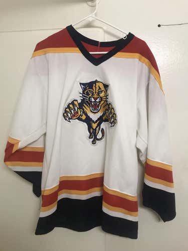 Large Florida Panthers White CCM Jersey