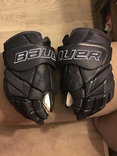 Black Senior Bauer Vapor 1X Pro Lite 14"  Gloves