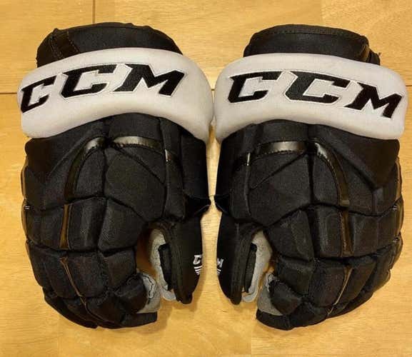 Black Senior CCM HG12 14" Pro Stock Gloves