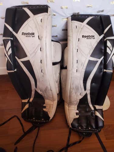 Black Senior 33" Reebok 9000 Goalie Leg Pads