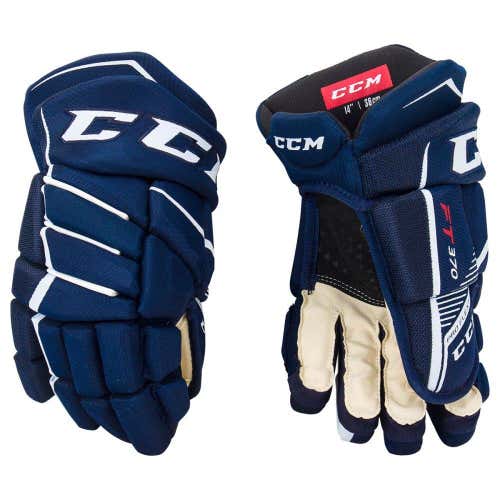 Navy New Junior CCM JetSpeed FT370 Gloves 10"