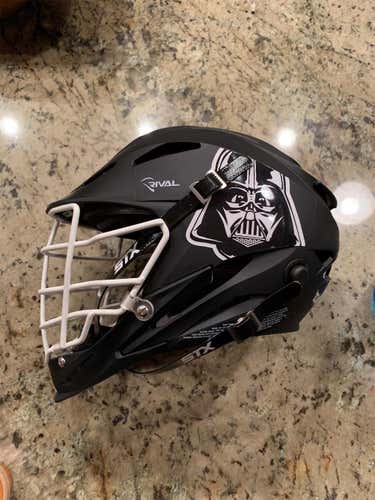 Black Adult Player STX Rival Helmet