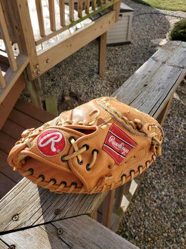 Vintage Gold Rawlings Right Handed Catcher's RCM45 Baseball Glove