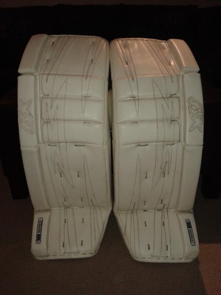 White Senior 36" Brian's S Series Goalie Leg Pads