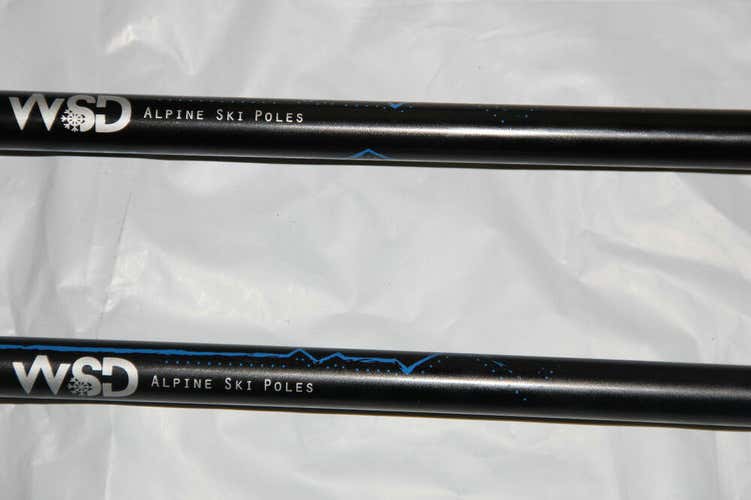 NEW Ski poles downhill/alpine Alum .black/blue  Ski Poles 120cm pair with baskets