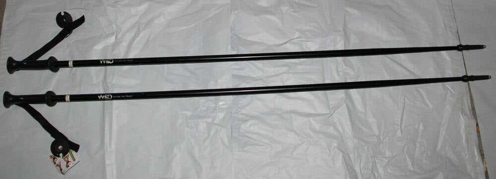 NEW Ski poles downhill/alpine Alum .black/blue  Ski Poles 115cm pair with baskets