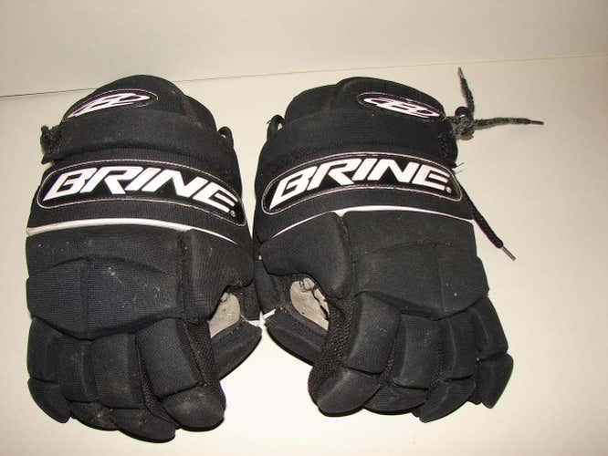 Brine L27 lacrosse gloves 11 inch player worn used