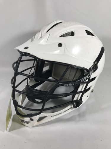 Used Cascade White S M Lacrosse Helmets