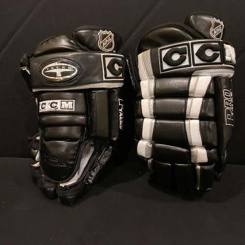 Black Senior CCM Pro Tack 14" Gloves