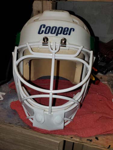 White Senior Cooper Goalie Mask