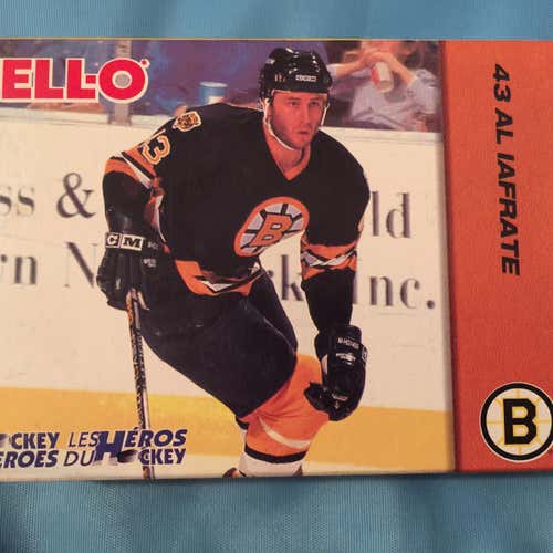 AL IAFRATE  Hockey Heroes Jello Kraft Box BOSTON BRUINS  1994 Card