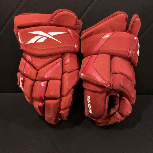 Reebok 10K Pro Stock Gloves (Arizona Coyotes Red) | Size 14"