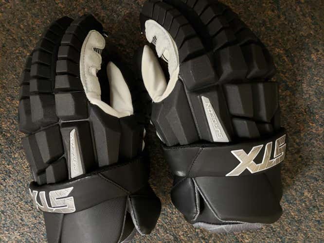 Black New Player STX RZR Lacrosse Gloves 13"