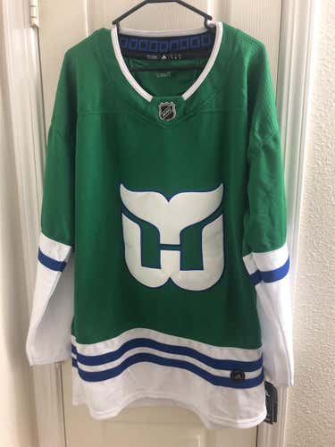 Hartford Whalers Blank Sz 52 Adidas Replica Hockey Jersey NHL