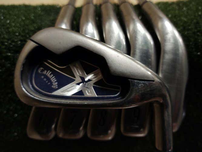 Callaway X-18 Iron Set 4-PW Steel Shaft Uniflex No 5 Iron