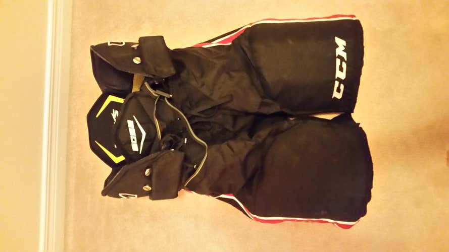 Black Senior Large CCM Tacks 6052 Hockey Pants