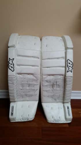 White Senior 36"+2 Brian's H Series Goalie Leg Pads