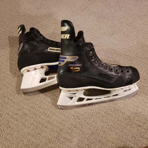 Senior Bauer Supreme 1000 Hockey Skates D&R (Regular) Size 9.5