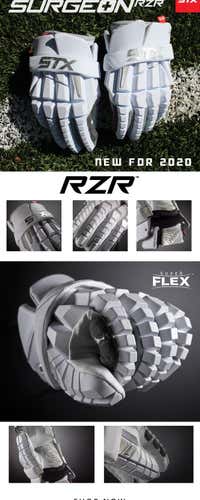 Black New STX Rzr 12" Lacrosse Gloves