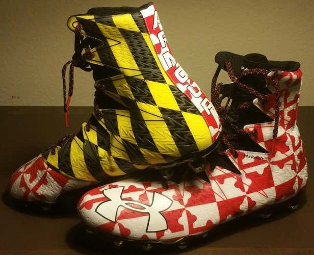 Under Armour Highlight MC LE Maryland Terrapins Football/lacrosse Cleats 1275479-002 sz 13 flag